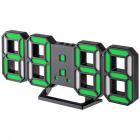 Perfeo LED часы-будильник Luminous 2 черный корпус/зелён. подсв.
