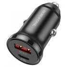 ЗУ Авто Borofone BZ18 3A+кабель Type-C 1м, черный