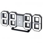 Perfeo LED часы-будильник Luminous черный корпус/бел.подсв.