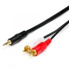 Jack 3,5 мм Stereo вилка - 2RCA 1,5 м GoPower пвх, с подвесом