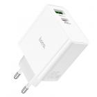 СЗУ Hoco CS113A, 1USB/1Type-C QC3+PD20W 3A, белый