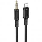 Lightning-3.5 мм AUX Borofone BL25A 1м черный, ТПЭ