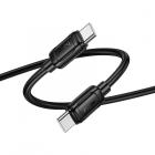 Type C-Type C, Hoco X115, 1 м, 5 А, PD240W, черный